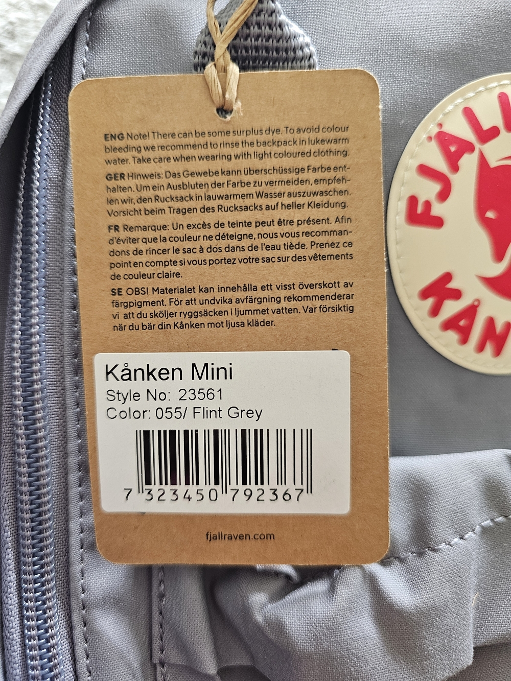 Fjallraven Kånken Mini Backpack in gray - Picture 13 of 16
